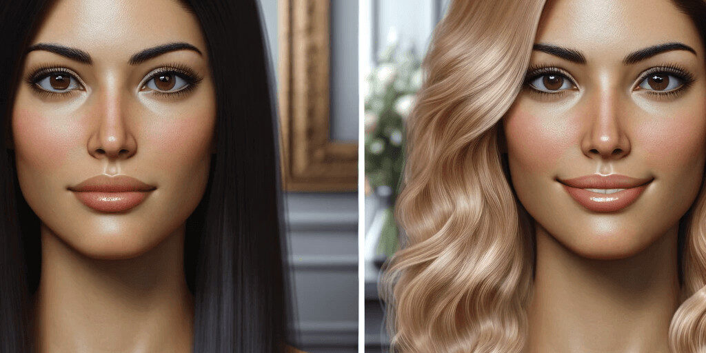 De morena a rubia con mechas rubias