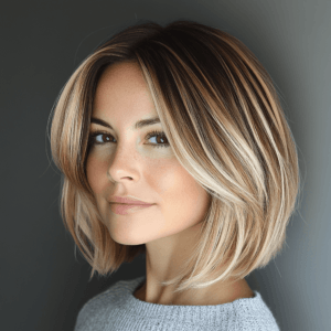 Balayage mechas rubias pelo corto