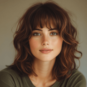 Cortes de pelo media melena modernos: tendencias 2025 para sorprender 9 media melena con rizos y flequillo