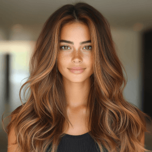 Mechas balayage caramelo