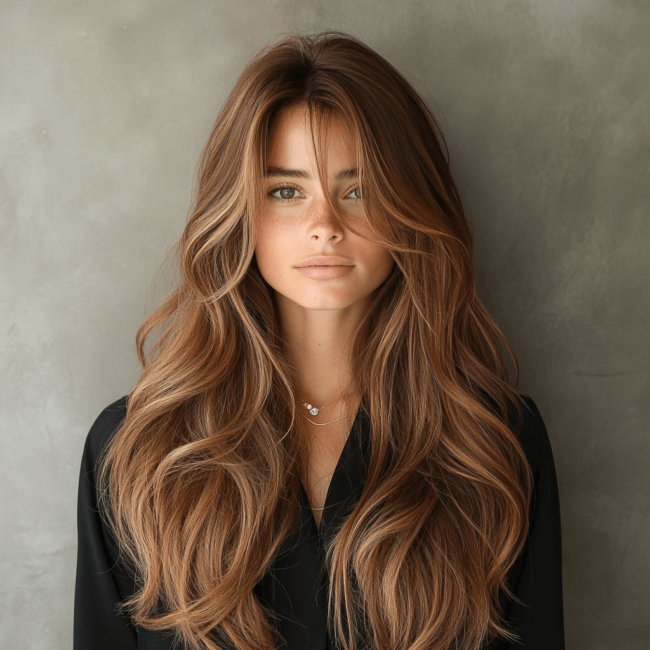 mechas balayage caramelo