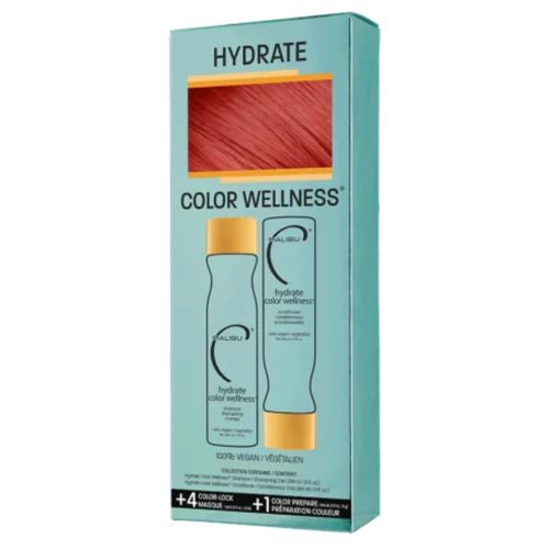 Pack Malibu C Hydrate Color Wellness Collection: champú, acondicionador y tratamientos