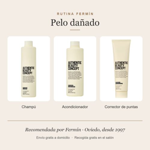 Rutina Fermín para pelo dañado: champú, acondicionador y corrector de puntas Replenish